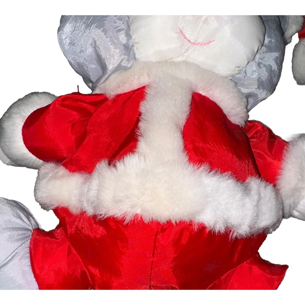 Vtg Fisher Price Puffalump Christmas Mouse Santa Suit Nylon Parachute 88' Flaw
